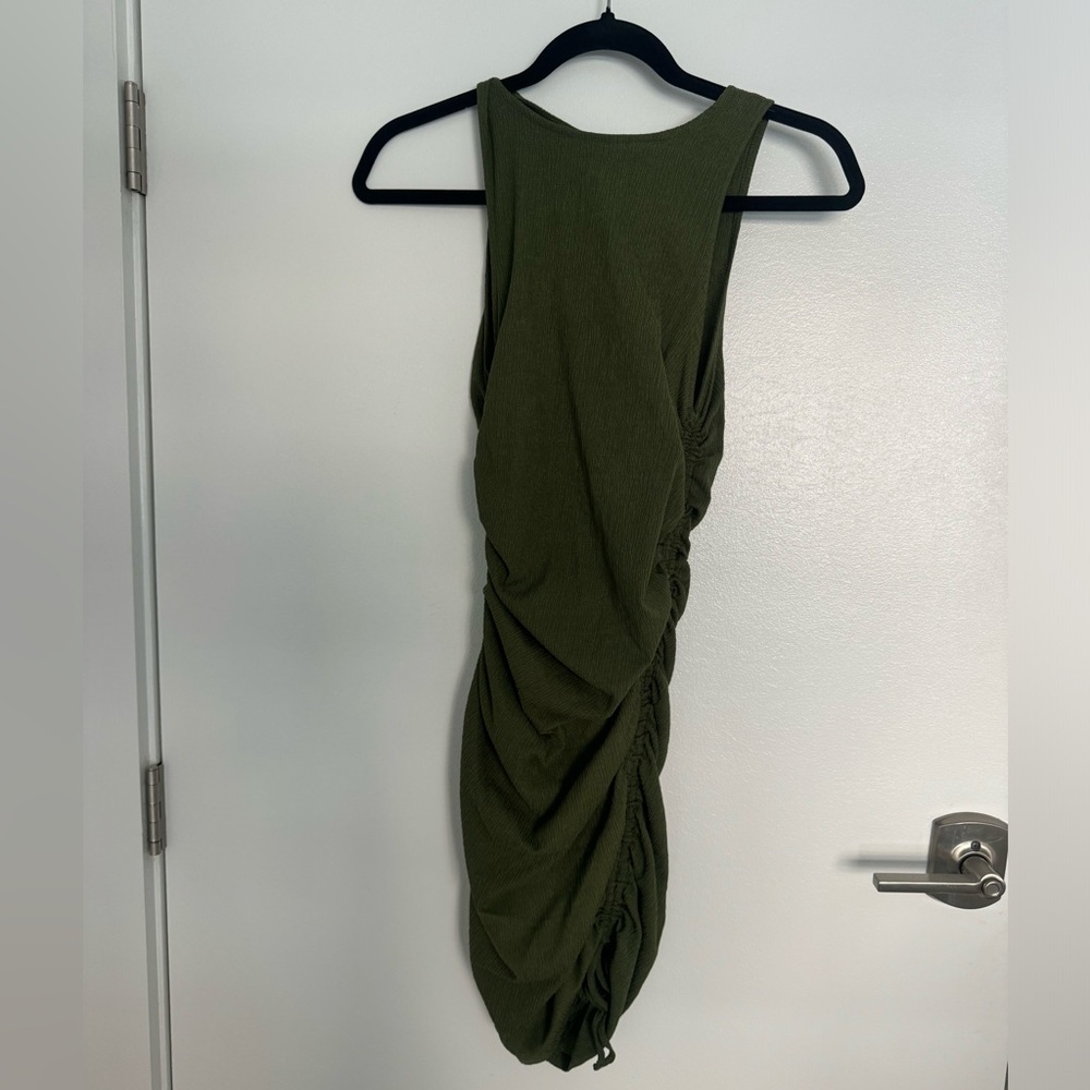 Ruched Green Dress!